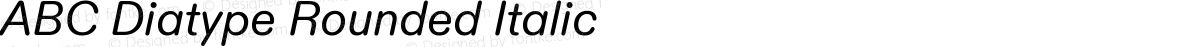 ABC Diatype Rounded Italic