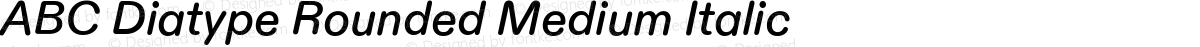 ABC Diatype Rounded Medium Italic