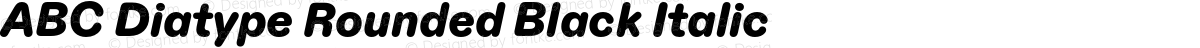 ABC Diatype Rounded Black Italic