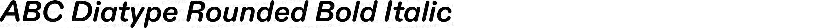 ABC Diatype Rounded Bold Italic