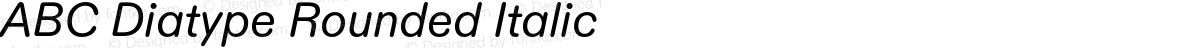 ABC Diatype Rounded Italic