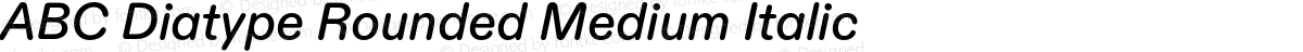 ABC Diatype Rounded Medium Italic