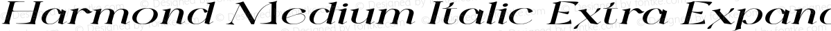 Harmond Medium Italic Extra Expanded