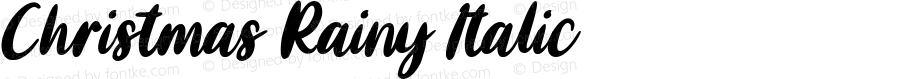 Christmas Rainy Italic