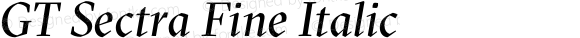 GT Sectra Fine Regular Italic