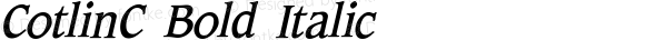 CotlinC Bold Italic