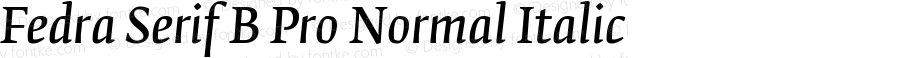 Fedra Serif B Pro Normal Italic