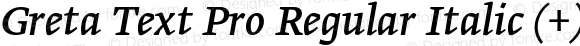 Greta Text Pro Regular Italic (+)