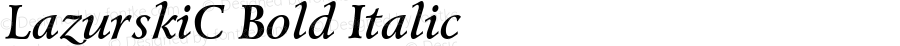 LazurskiC Bold Italic