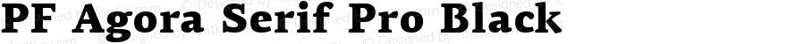 PF Agora Serif Pro Black