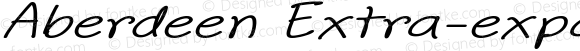 Aberdeen Extra-expanded Italic