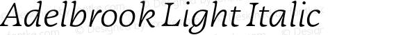 Adelbrook Light Italic