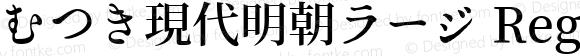 むつき現代明朝ラージ Regular Version 2.1