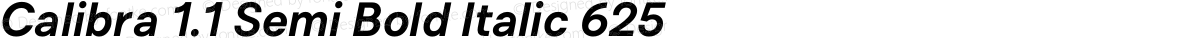 Calibra 1.1 Semi Bold Italic 625