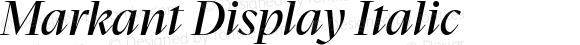 Markant Display Italic