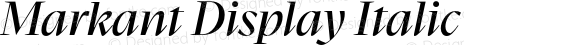 Markant Display Italic