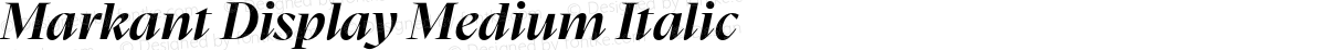 Markant Display Medium Italic