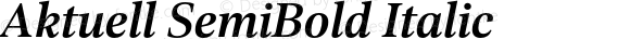 Aktuell SemiBold Italic