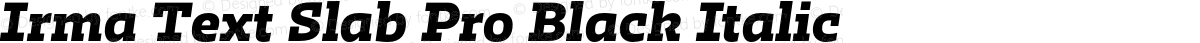 Irma Text Slab Pro Black Italic