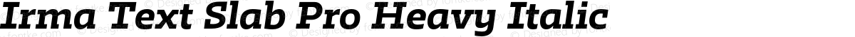 Irma Text Slab Pro Heavy Italic