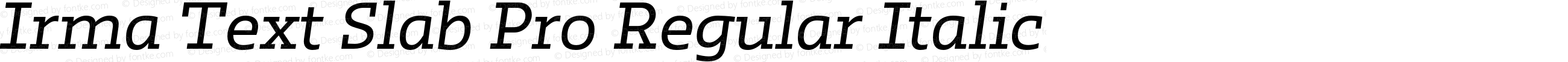 Irma Text Slab Pro Regular Italic