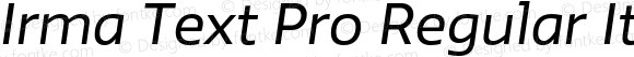 Irma Text Pro Regular Italic