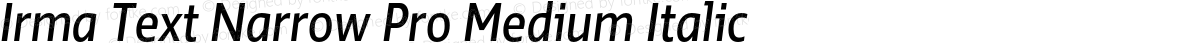 Irma Text Narrow Pro Medium Italic