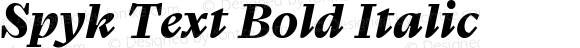 Spyk Text Bold Italic