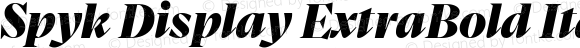 Spyk Display ExtraBold Italic