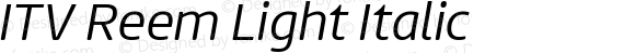 ITV Reem Light Italic
