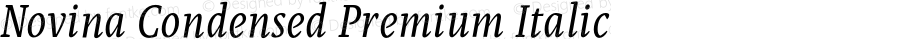 Novina Condensed Premium Italic