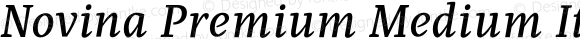 Novina Premium Medium Italic