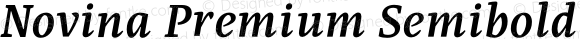 Novina Premium Semibold Italic