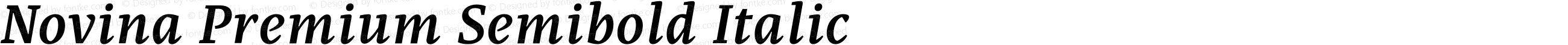 Novina Premium Semibold Italic