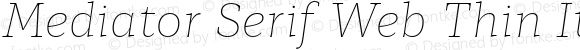 Mediator Serif Web Thin Italic