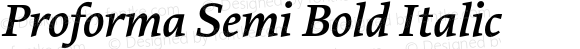 Proforma Semi Bold Italic