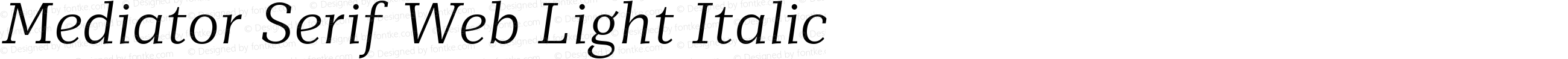 Mediator Serif Web Light Italic