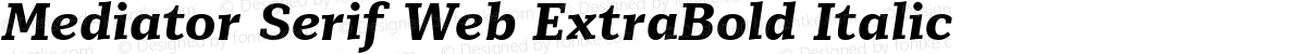 Mediator Serif Web ExtraBold Italic
