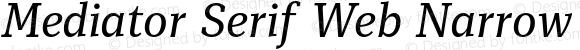 Mediator Serif Web Narrow Italic