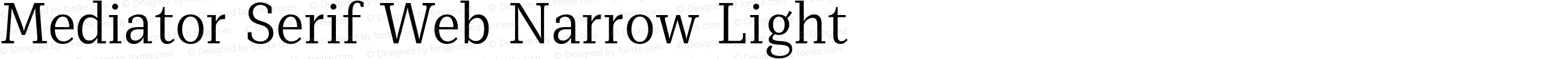 Mediator Serif Web Narrow Light