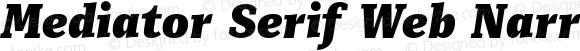 Mediator Serif Web Narrow Black Italic