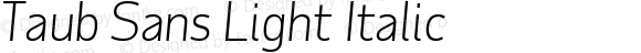 Taub Sans Light Italic