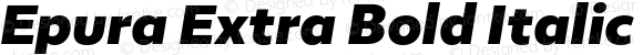 Epura Extra Bold Italic