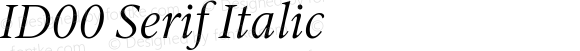 ID00 Serif Italic Version 1.002