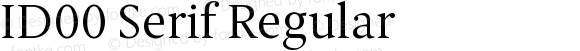 ID00 Serif Regular Version 1.002