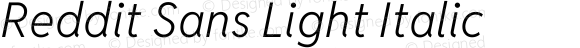 Reddit Sans Light Italic