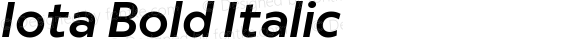 Iota Bold Italic