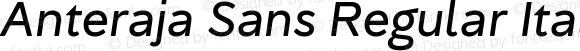 Anteraja Sans Regular Italic