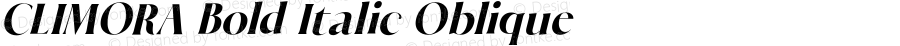 CLIMORA Bold Italic Oblique