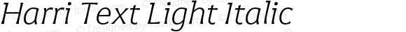 Harri Text Light Italic